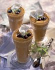 Coffee mousses with mascarpone — Stock Photo