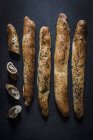 Mushroom filled bread — Stock Photo