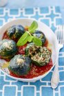 Chard balls with rice filling — Stock Photo