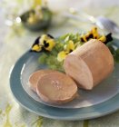 Sliced bloc of foie gras — Stock Photo