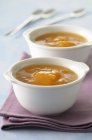 Apricot compote in bowls — Stock Photo