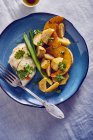 Cod fillet with pumpkin — Stock Photo