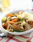 Blanquette con verdure e riso — Foto stock