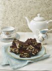 Gâteau au chocolat au thé riche — Photo de stock