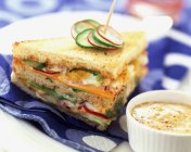 Sandwich club con senape — Foto stock
