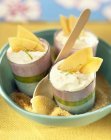 Melon cream dessert — Stock Photo