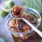 Walnut and fig jam — Stock Photo
