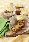 Several Seeded Lemon drizzle cupcakes — Stock Photo