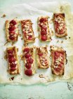 Strawberry Puff Pastry Tarts — Stock Photo