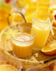 Fruit juice in glases — Stock Photo