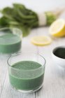 Green spirulina juice — Stock Photo