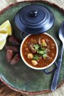 Harira-Suppe mit Linsen — Stockfoto