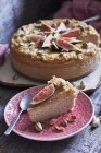 Cheesecake de Coco wite frijoles - foto de stock