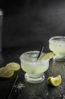Margarita cocktail with lime — Stock Photo