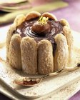 Шоколадний і каштановий шарлотка торт — стокове фото