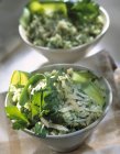 Green risotto with courgette — Stock Photo