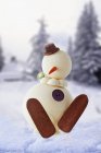 Sweet snowman cake — Stock Photo