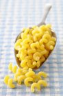 Raw uncooked cavatappi pasta — Stock Photo