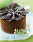 Влажный шоколадный десерт — стоковое фото