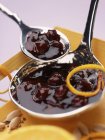 Sour griotte cherry jam — Stock Photo