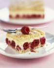 Raspberry and cream cake — Stock Photo