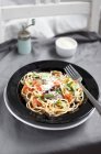Spaghetti alla Norma — Stock Photo