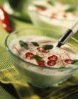 Chilled cucumber soup with mint — Stock Photo