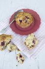 Vegan cranberry and oat muffins — Stock Photo