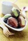 Closeup view of sweet stuffed figs — Stock Photo