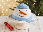 Sweet Snowman Cake — Stock Photo
