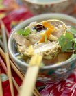Chinese chicken soup — Stock Photo