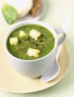 Zucchini soup with cheese — Stock Photo