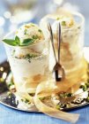 Nougat pistachio ice cream — Stock Photo