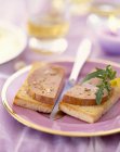 Foie gras auf Toast — Stockfoto