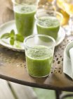 Cucumber, celery stalk and mint gazpacho — Stock Photo