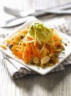 Grated vegetable on plate — Stock Photo