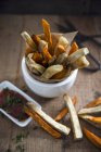 Vegan sweet potato fries — Stock Photo
