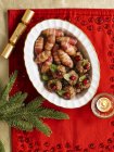 Stuffing Balls and Pigs In Blankets — Stock Photo