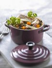 Casserole dish of Petit sal — Stock Photo