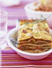 Portion de Lasagne bolognaise — Photo de stock
