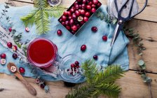 Cranberry jelly in glass jar — Stock Photo