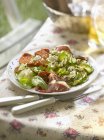 Raw zucchini on plate — Stock Photo