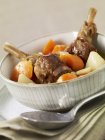 Duck giblets with carrots — Stock Photo