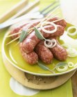 Raw Toulouse sausages — Stock Photo