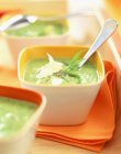 Creamed courgette soup — Stock Photo