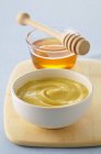 Honey mayonnaise in bowl — Stock Photo