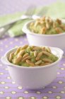 Zucchini mousse with pine nuts — Stock Photo