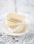 Waffle biscuits on white — Stock Photo