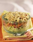 Vegetable crumble in bowl — Stock Photo