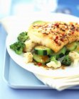 Fillet of fish with peppercorns — Stock Photo